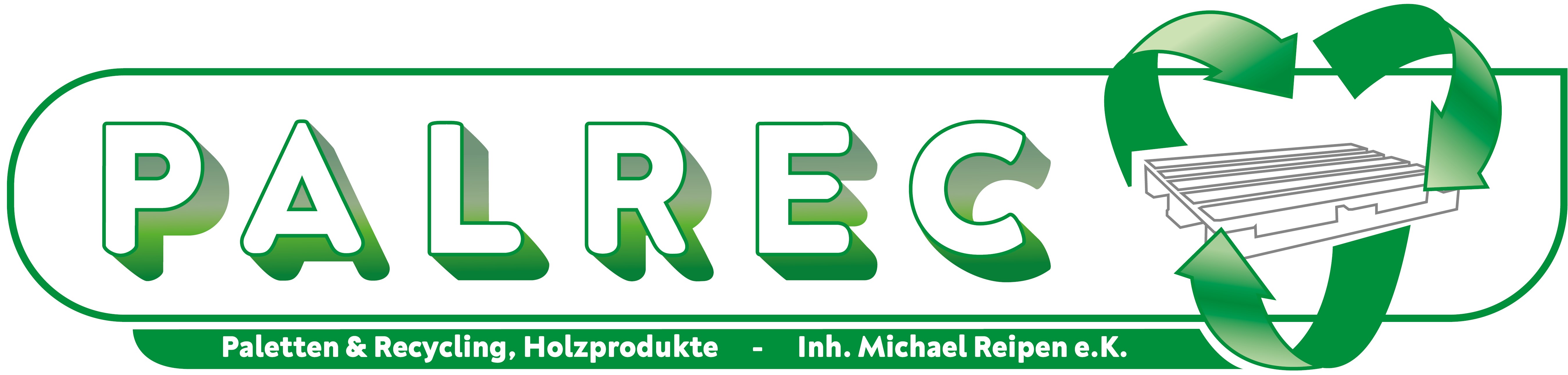 Logo Palrec Paletten & Recycling, Holzprodukte Michael Reipen e.K.